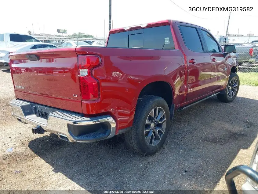2021 Chevrolet Silverado 1500 4Wd Short Bed Lt VIN: 3GCUYDEDXMG319582 Lot: 42254790