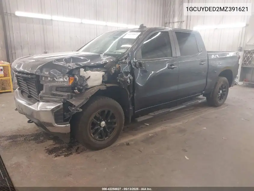 2021 Chevrolet Silverado 1500 4Wd Short Bed Lt VIN: 1GCUYDED2MZ391621 Lot: 42258827