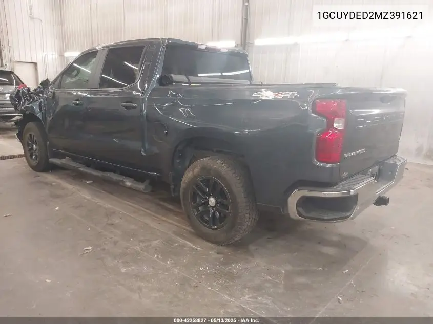 2021 Chevrolet Silverado 1500 4Wd Short Bed Lt VIN: 1GCUYDED2MZ391621 Lot: 42258827