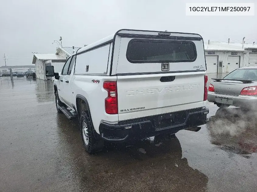2021 Chevrolet Silverado K2500 Heavy Duty VIN: 1GC2YLE71MF250097 Lot: 42272273