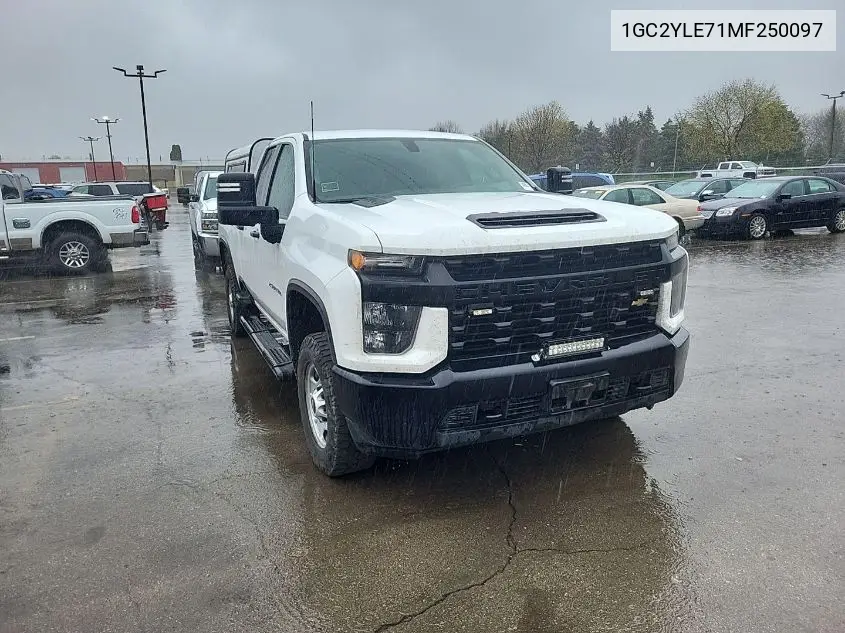 2021 Chevrolet Silverado K2500 Heavy Duty VIN: 1GC2YLE71MF250097 Lot: 42272273