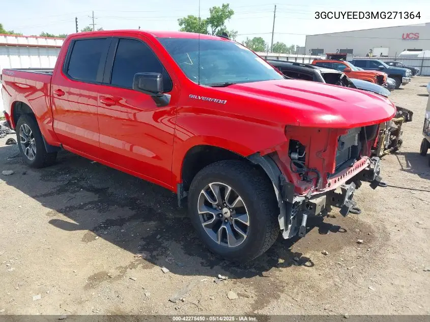 3gcuyeed3mg271364 3GCUYEED3MG271364 2021 Chevrolet Silverado 1500 4Wd Short Bed Rst