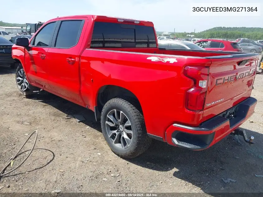 3gcuyeed3mg271364 3GCUYEED3MG271364 2021 Chevrolet Silverado 1500 4Wd Short Bed Rst