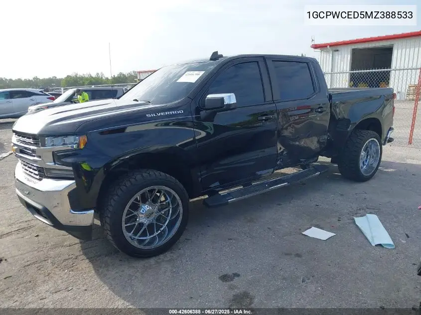 2021 Chevrolet Silverado 2Wd Short Bed Lt VIN: 1GCPWCED5MZ388533 Lot: 42606388