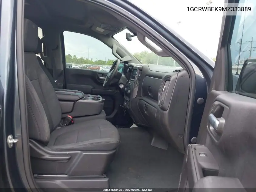 2021 Chevrolet Silverado 1500 2Wd Double Cab Standard Bed Custom VIN: 1GCRWBEK9MZ333889 Lot: 42618126