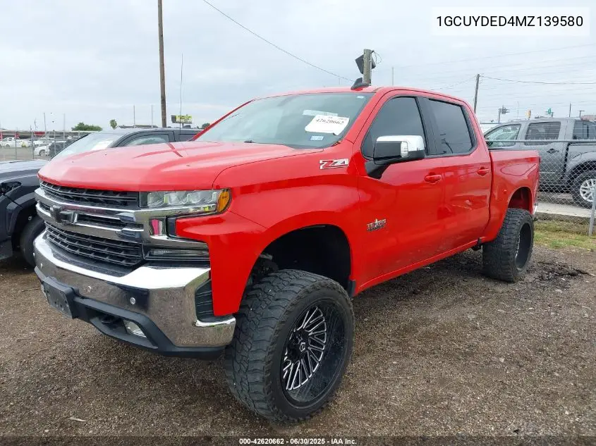 2021 Chevrolet Silverado 4Wd Short Bed Lt VIN: 1GCUYDED4MZ139580 Lot: 42620662