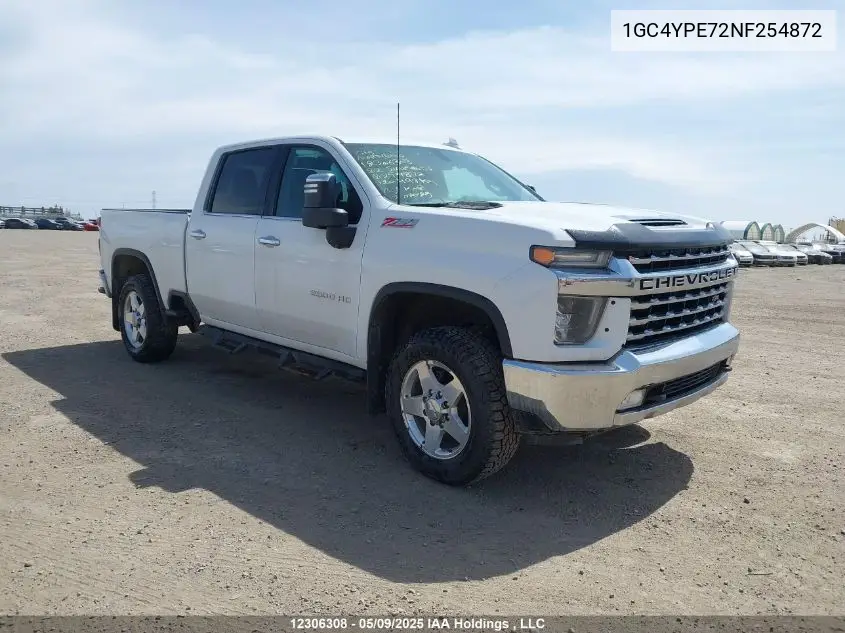 2022 Chevrolet Silverado K2500 Heavy Duty Ltz VIN: 1GC4YPE72NF254872 Lot: 12306308