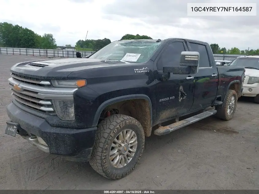 2022 Chevrolet Silverado 2500Hd 4Wd Standard Bed High Country VIN: 1GC4YREY7NF164587 Lot: 42014597