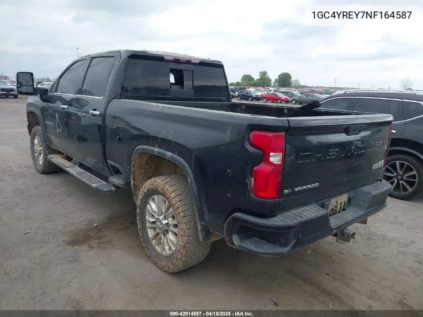 2022 Chevrolet Silverado 2500Hd 4Wd Standard Bed High Country VIN: 1GC4YREY7NF164587 Lot: 42014597