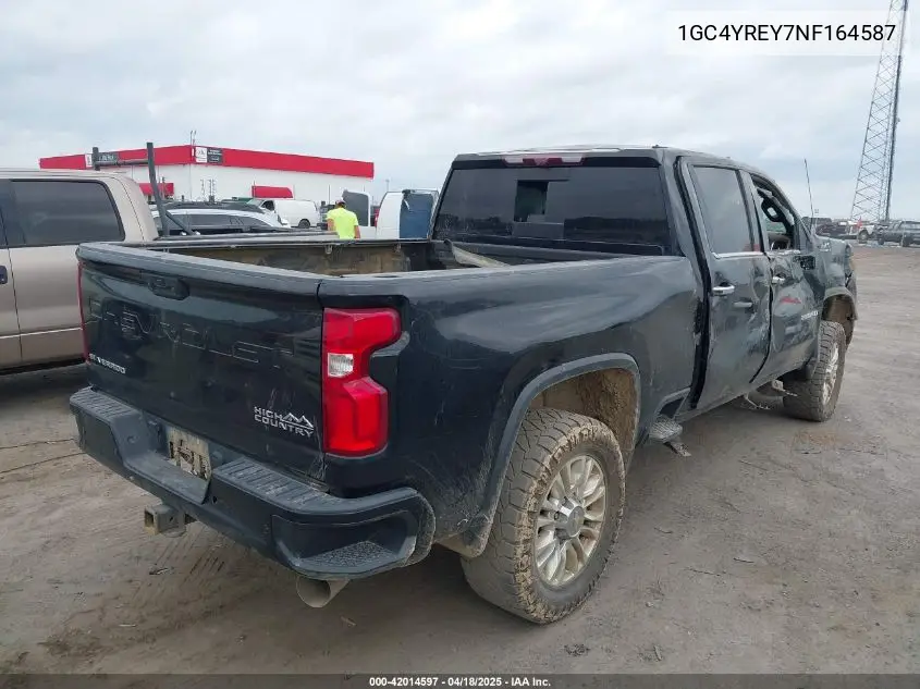 2022 Chevrolet Silverado 2500Hd 4Wd Standard Bed High Country VIN: 1GC4YREY7NF164587 Lot: 42014597