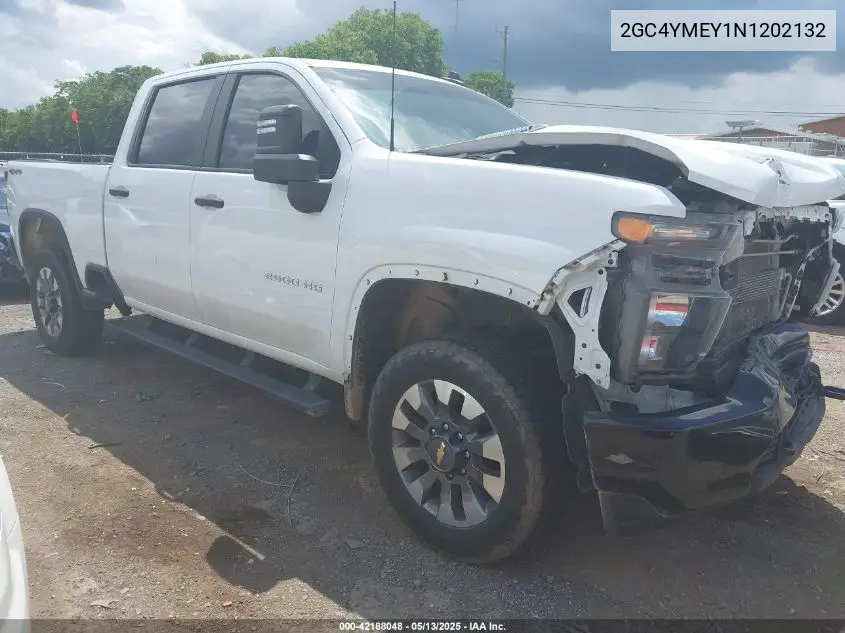 2022 Chevrolet Silverado 2500Hd 4Wd Standard Bed Custom VIN: 2GC4YMEY1N1202132 Lot: 42188048