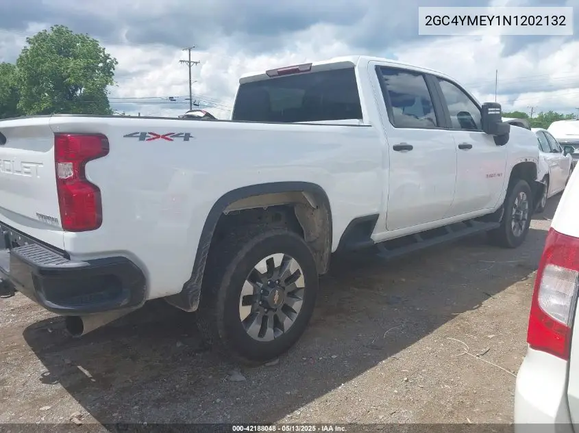 2022 Chevrolet Silverado 2500Hd 4Wd Standard Bed Custom VIN: 2GC4YMEY1N1202132 Lot: 42188048