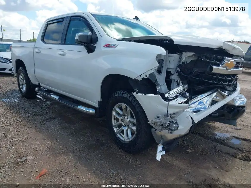 2022 Chevrolet Silverado K1500 Lt VIN: 2GCUDDED0N1513978 Lot: 42188466