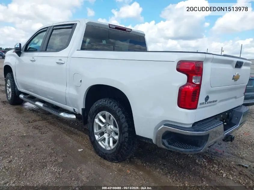 2022 Chevrolet Silverado K1500 Lt VIN: 2GCUDDED0N1513978 Lot: 42188466
