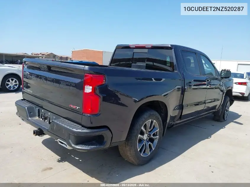 2022 Chevrolet Silverado 1500 4Wd Short Bed Rst VIN: 1GCUDEET2NZ520287 Lot: 42255608