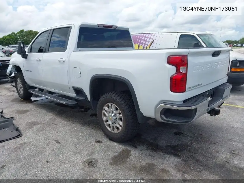2022 Chevrolet Silverado 2500Hd 4Wd Standard Bed Lt VIN: 1GC4YNE70NF173051 Lot: 42577096