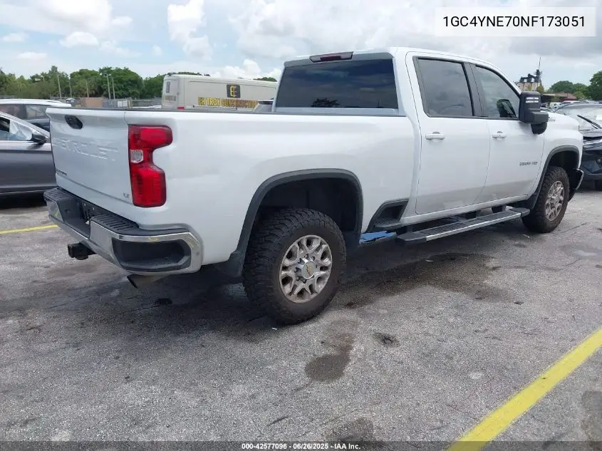 2022 Chevrolet Silverado 2500Hd 4Wd Standard Bed Lt VIN: 1GC4YNE70NF173051 Lot: 42577096