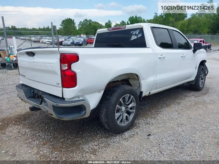 2022 Chevrolet Silverado 1500 Ltd 4Wd Short Bed Lt VIN: 1GCUYDET9NZ214265 Lot: 42604200