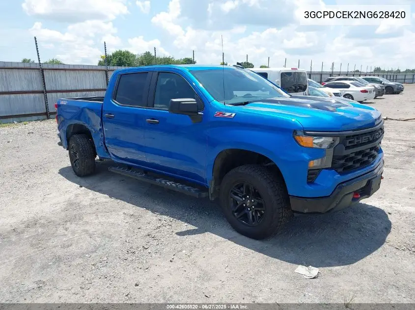 2022 Chevrolet Silverado 1500 4Wd Short Bed Custom Trail Boss VIN: 3GCPDCEK2NG628420 Lot: 42605520
