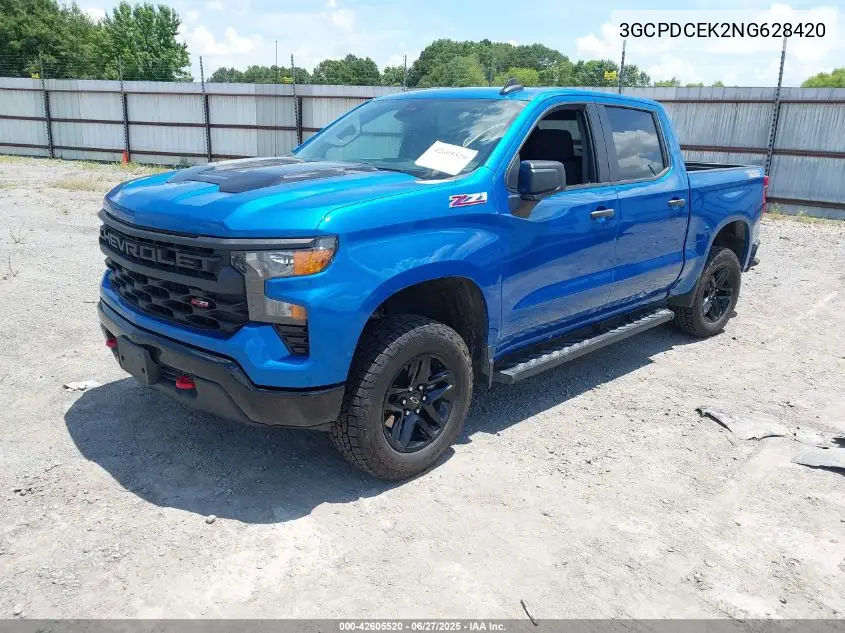 2022 Chevrolet Silverado 1500 4Wd Short Bed Custom Trail Boss VIN: 3GCPDCEK2NG628420 Lot: 42605520