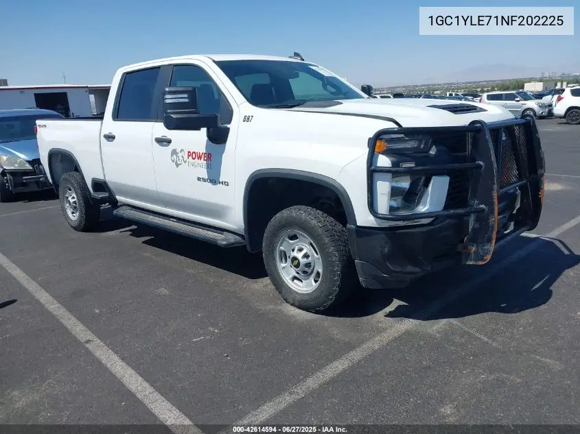 2022 Chevrolet Silverado 2500Hd 4Wd Standard Bed Wt VIN: 1GC1YLE71NF202225 Lot: 42614594