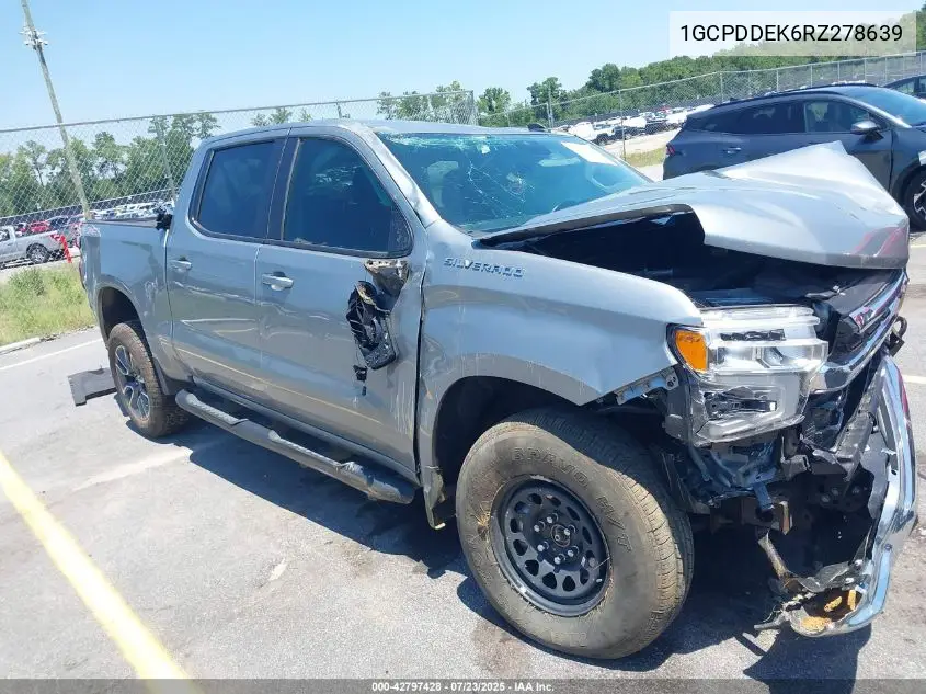 2024 Chevrolet Silverado 1500 4Wd Short Bed Lt VIN: 1GCPDDEK6RZ278639 Lot: 42797428