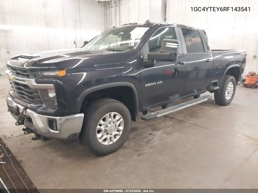 2024 Chevrolet Silverado 3500Hd 4Wd Standard Bed Lt VIN: 1GC4YTEY6RF143541 Lot: 42799590