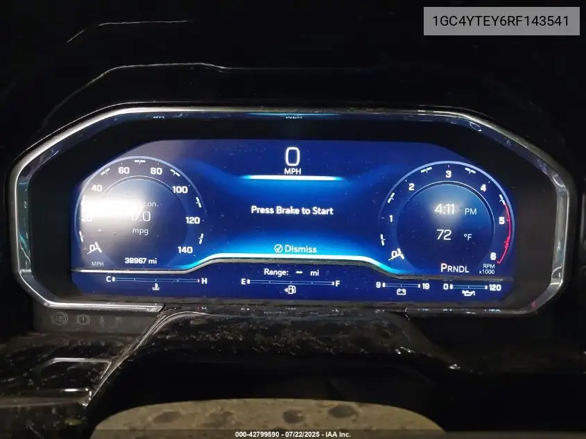 2024 Chevrolet Silverado 3500Hd 4Wd Standard Bed Lt VIN: 1GC4YTEY6RF143541 Lot: 42799590