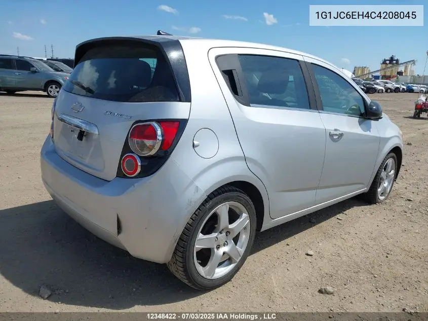 2012 Chevrolet Sonic Lt VIN: 1G1JC6EH4C4208045 Lot: 12348422