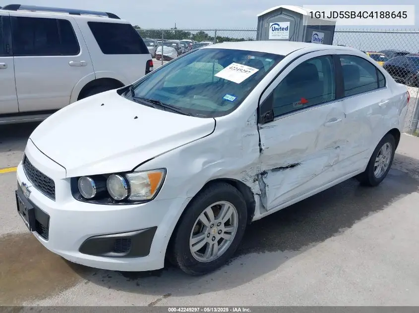 2012 Chevrolet Sonic 1Lt VIN: 1G1JD5SB4C4188645 Lot: 42249297