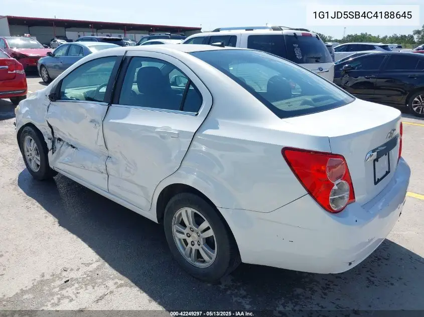 2012 Chevrolet Sonic 1Lt VIN: 1G1JD5SB4C4188645 Lot: 42249297