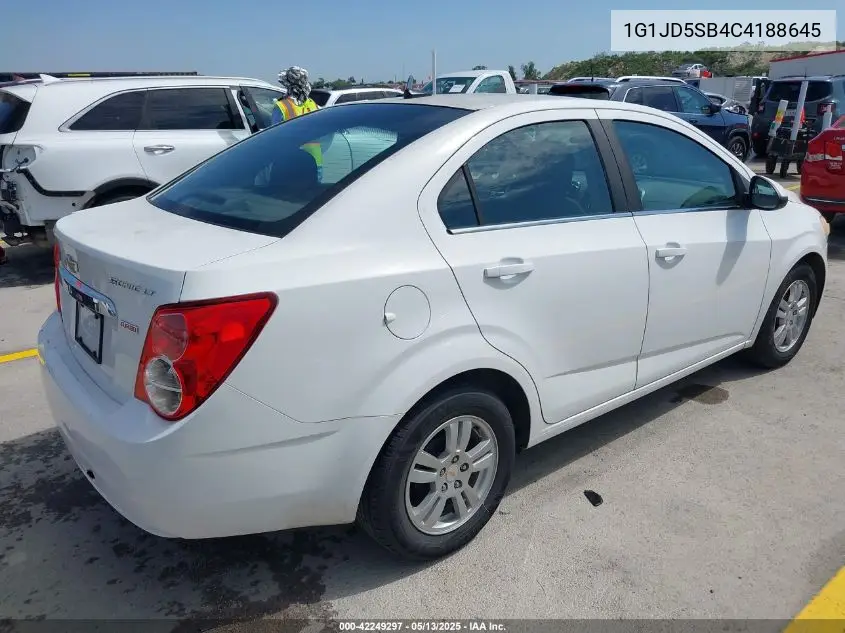 2012 Chevrolet Sonic 1Lt VIN: 1G1JD5SB4C4188645 Lot: 42249297