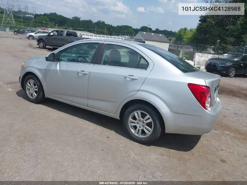2012 Chevrolet Sonic 2Lt VIN: 1G1JC5SHXC4128988 Lot: 42792432