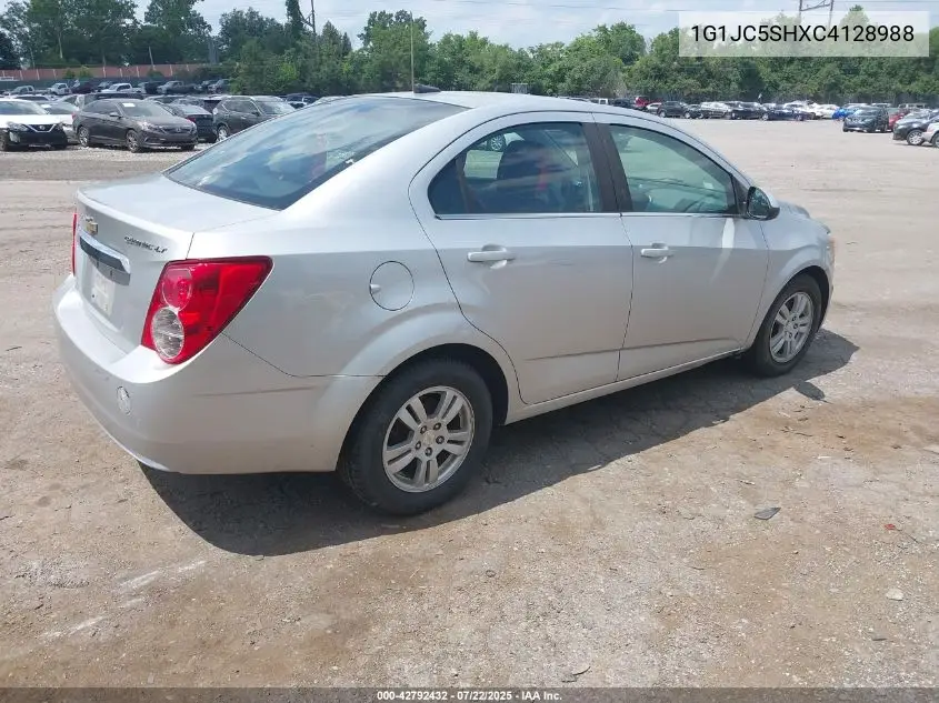 2012 Chevrolet Sonic 2Lt VIN: 1G1JC5SHXC4128988 Lot: 42792432