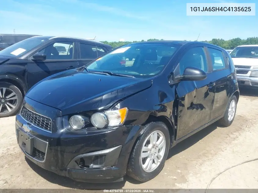 2012 Chevrolet Sonic 2Ls VIN: 1G1JA6SH4C4135625 Lot: 42794759