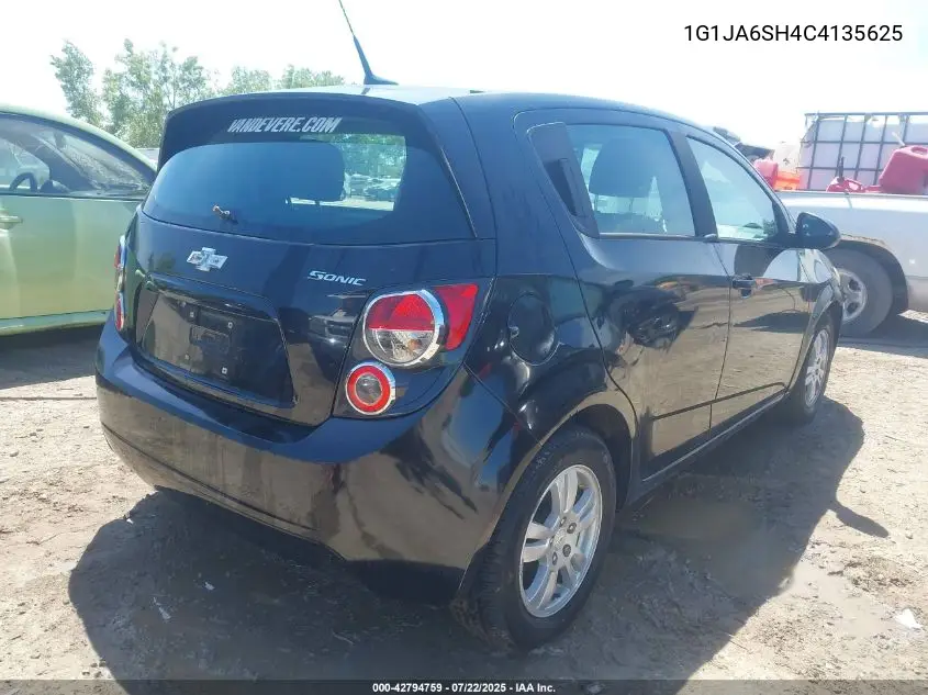 2012 Chevrolet Sonic 2Ls VIN: 1G1JA6SH4C4135625 Lot: 42794759