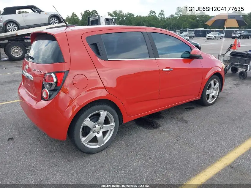 2012 Chevrolet Sonic 2Lz VIN: 1G1JE6SH2C4177635 Lot: 42816500