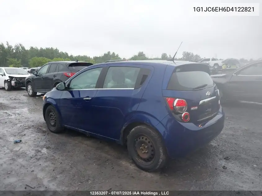 2013 Chevrolet Sonic Lt VIN: 1G1JC6EH6D4122821 Lot: 12353207