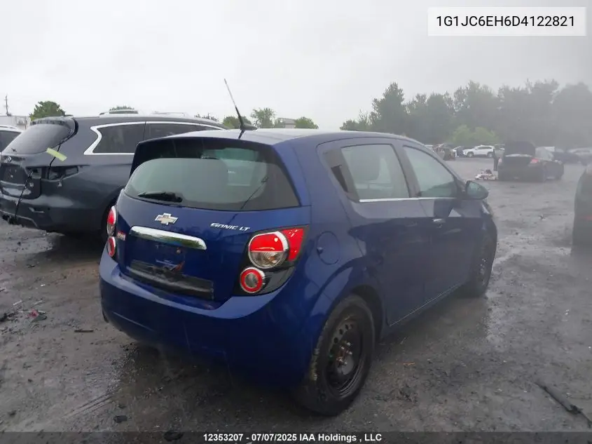 2013 Chevrolet Sonic Lt VIN: 1G1JC6EH6D4122821 Lot: 12353207