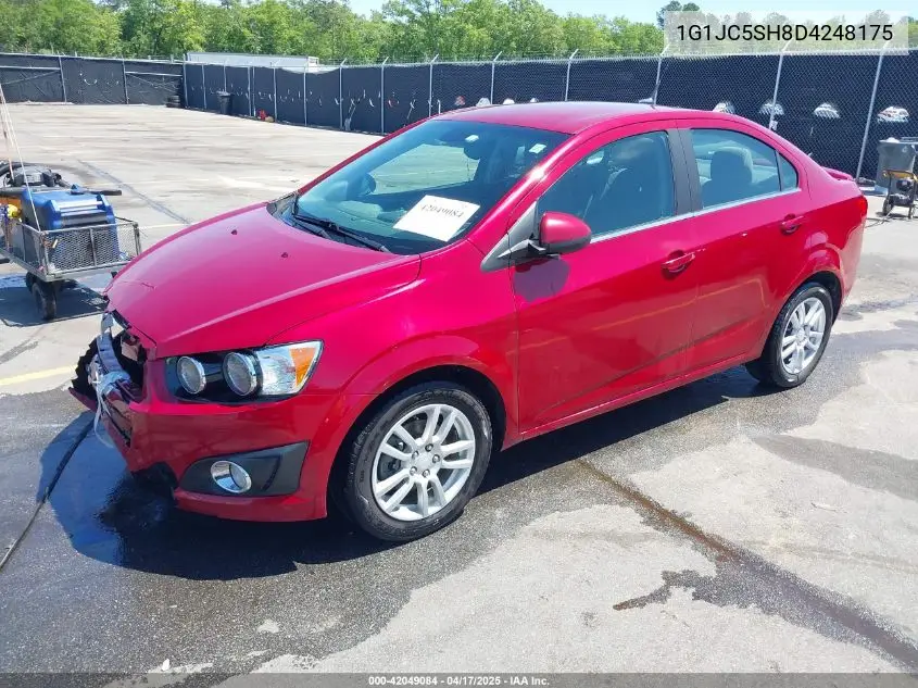 2013 Chevrolet Sonic Lt Auto VIN: 1G1JC5SH8D4248175 Lot: 42049084