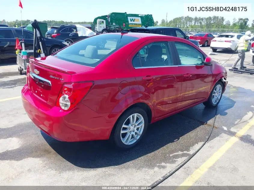 2013 Chevrolet Sonic Lt Auto VIN: 1G1JC5SH8D4248175 Lot: 42049084