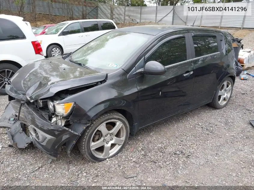 2013 Chevrolet Sonic Ltz Manual VIN: 1G1JF6SBXD4141296 Lot: 42242684