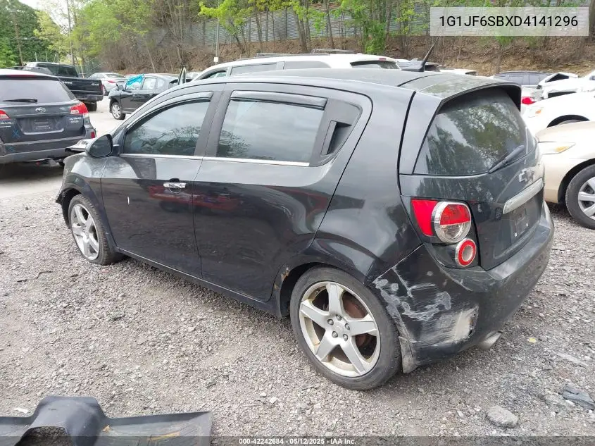 2013 Chevrolet Sonic Ltz Manual VIN: 1G1JF6SBXD4141296 Lot: 42242684
