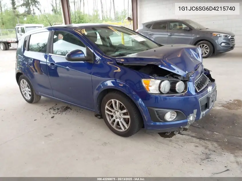 2013 Chevrolet Sonic Lt Auto VIN: 1G1JC6SG6D4215740 Lot: 42268075