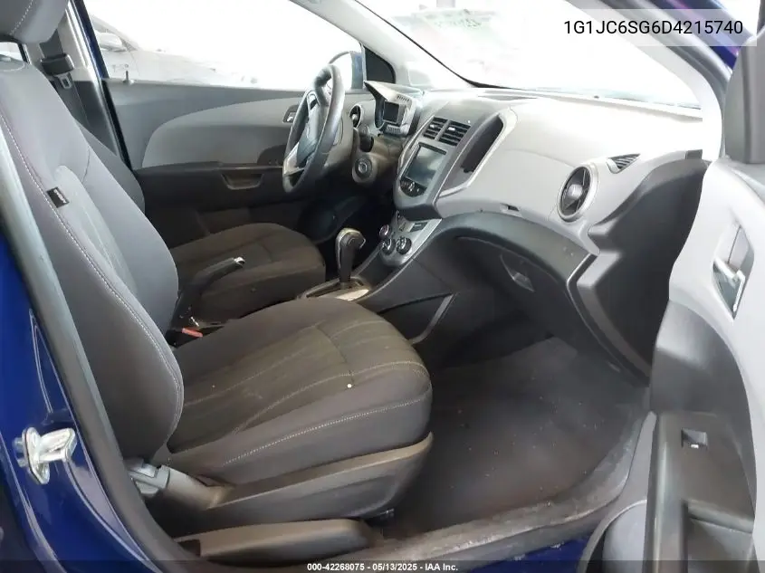 2013 Chevrolet Sonic Lt Auto VIN: 1G1JC6SG6D4215740 Lot: 42268075