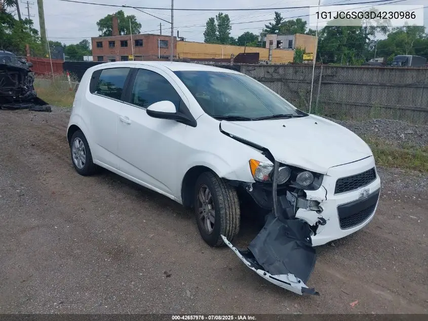 2013 Chevrolet Sonic Lt Auto VIN: 1G1JC6SG3D4230986 Lot: 42657976