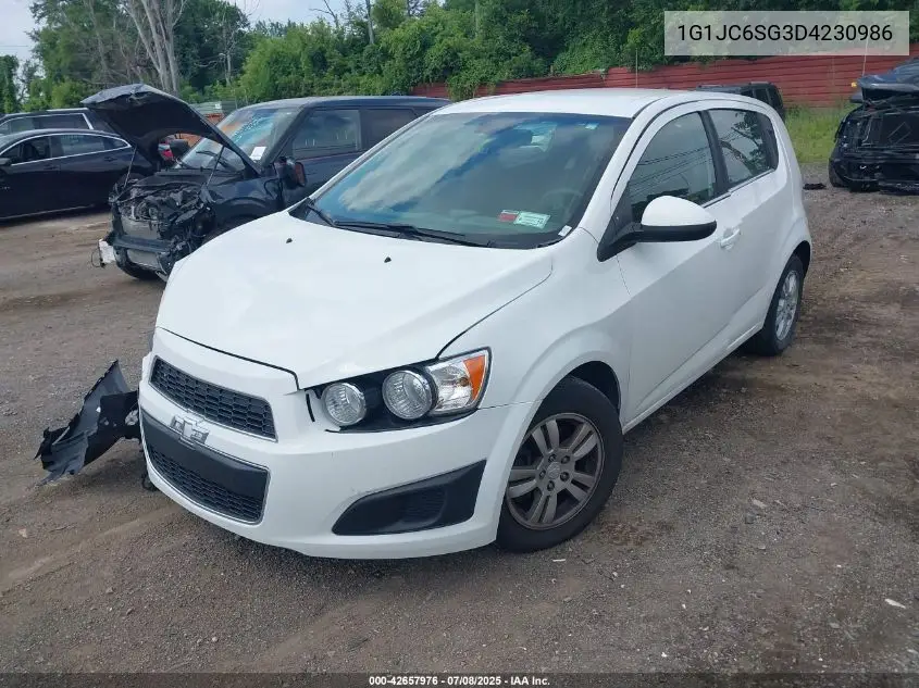 2013 Chevrolet Sonic Lt Auto VIN: 1G1JC6SG3D4230986 Lot: 42657976