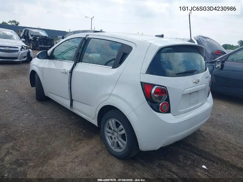 2013 Chevrolet Sonic Lt Auto VIN: 1G1JC6SG3D4230986 Lot: 42657976
