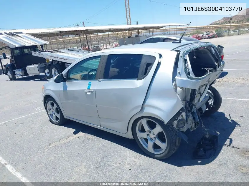 2013 Chevrolet Sonic Ltz Auto VIN: 1G1JE6SG0D4103770 Lot: 42673108