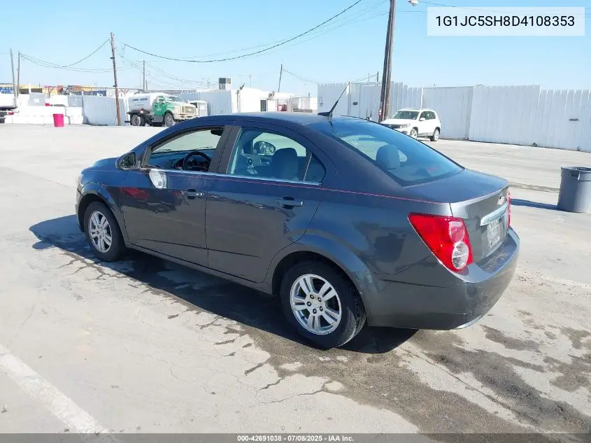2013 Chevrolet Sonic Lt Auto VIN: 1G1JC5SH8D4108353 Lot: 42691038